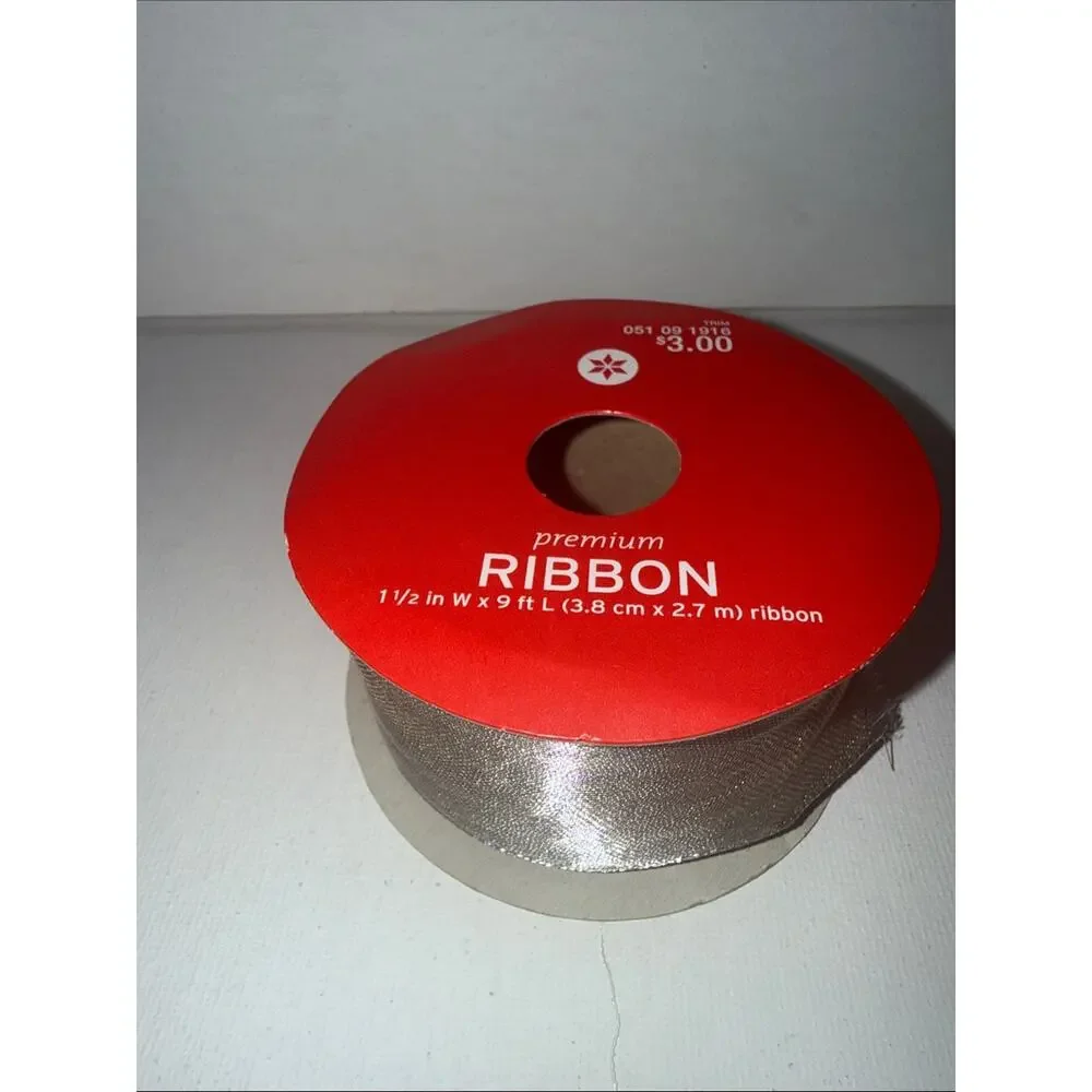 Premium Metallic Silver Ribbon - 1.5